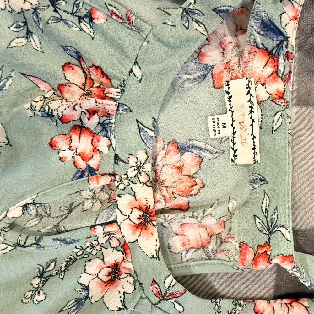 Floral Green Top by Xhilaration